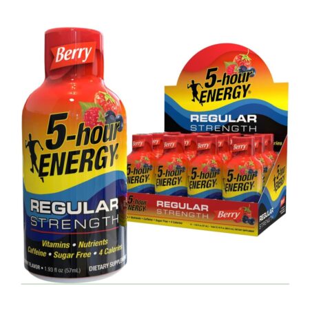 5-hour ENERGY Shot, Regular Strength, Berry Flavor, 1.93 Ounce