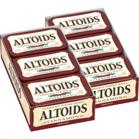 ALTOIDS Classic Cinnamon Breath Mints Hard Candy, 1.76 oz Each, Pack of 12