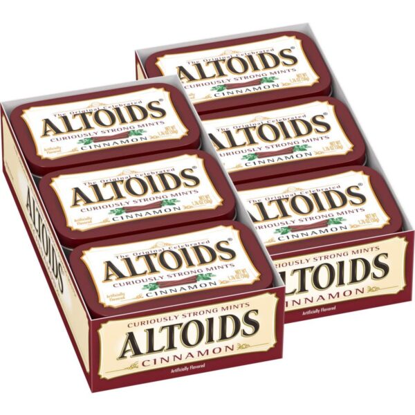 ALTOIDS Classic Cinnamon Breath Mints Hard Candy, 1.76 oz Each, Pack of 12