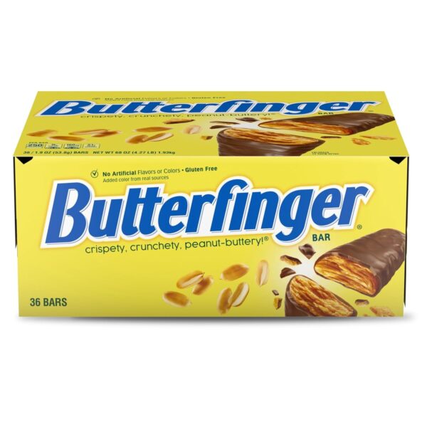 Butterfinger, Bulk 36 Pack, Chocolatey, Peanut-Buttery, 1.9 oz Each, Pack of 36