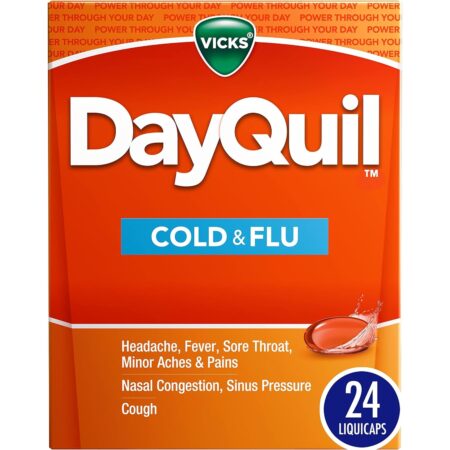 Vicks NyQuil SEVERE Cold and Flu Relief Liquid Medicine, Maximum Strength, 8 FL OZ
