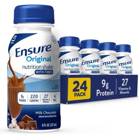 Ensure Plus Nutrition Shake With 16 Grams of Protein, Milk Chocolate, 8 Oz each, Pack of 24