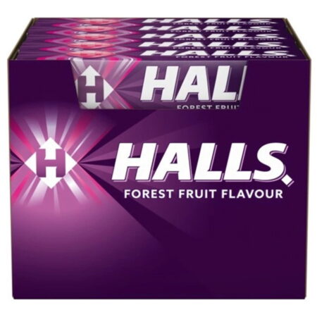 HALLS Relief Cough Drops, Forest Fruit Flavor, 1.16 Oz each, 9 Drops per Pack, Pack of 20