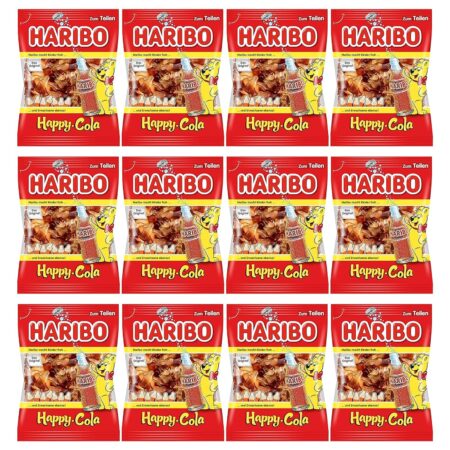 Haribo Gummi Candy, Happy Cola Gold-Bears, 4 Oz Each, Pack of 12