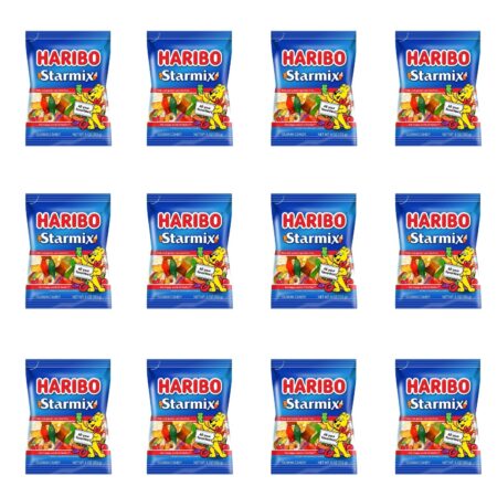 Haribo Gummi Candy, Starmix Gold-Bears, 4 Oz Each, Pack of 12