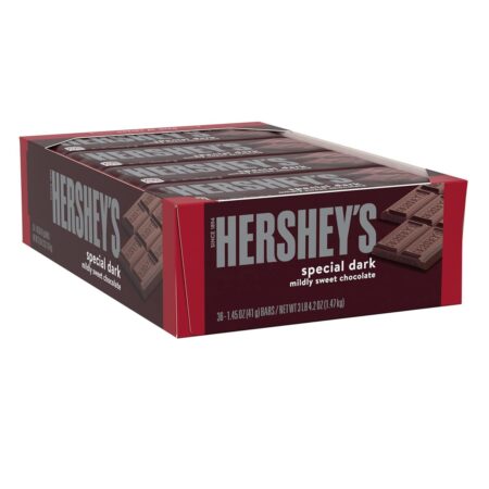 HERSHEY'S SPECIAL DARK Mildly Sweet Chocolate Bars, 1.45 Oz each, Pack of 36