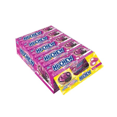 HI-CHEW Unique Fun Soft & Chewy Taffy Candy, Acai Flavor, 1.76oz each, Pack of 15