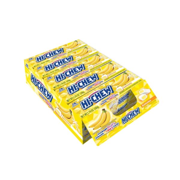 HI-CHEW Unique Fun Soft & Chewy Taffy Candy, Banana Flavor, 1.76oz each, Pack of 15