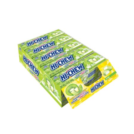 HI-CHEW Unique Fun Soft & Chewy Taffy Candy, Kiwi Flavor, 1.76oz each, Pack of 15