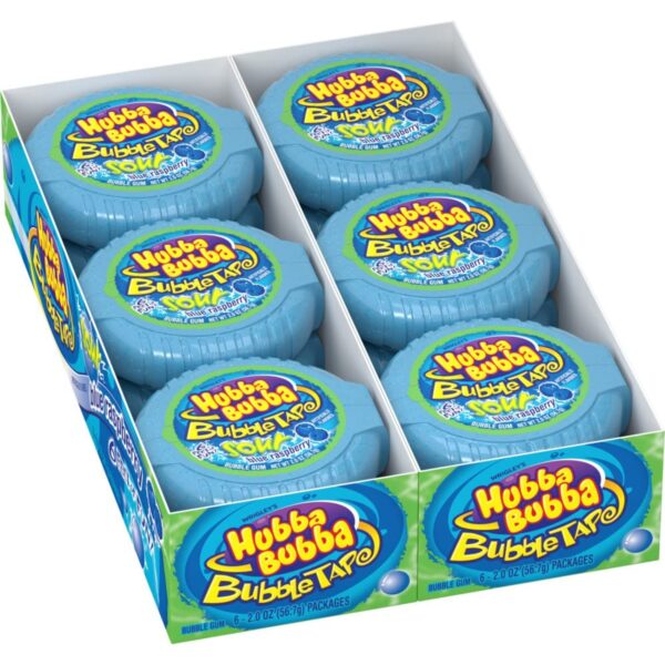 Hubba Bubba Bubble Gum, Blue Raspberry Bubble Gum, 2 Oz, Pack of 12