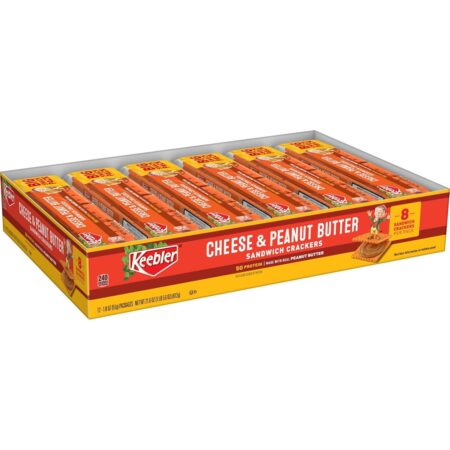 Keebler Cheese & Peanut Butter Crackers, 1.8 Oz each, Pack of 12