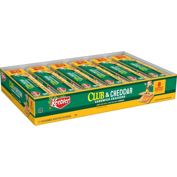 Keebler Club & Cheddar Crackers, 1.8 Oz, Pack of 12