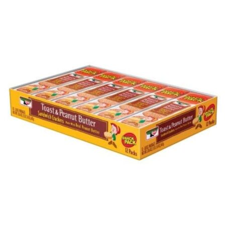 Keebler Toasty Crackers Peanut Butter 1.8 Oz each, Pack of 12