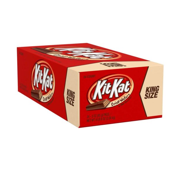 KITKAT Milk Chocolate Crisp Wafers, King Size, 3 Oz each, Pack of 24