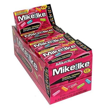 Mike and Ike Candies, Tropical Typhoon Flavor, 0.78 oz. each, Pack of 24