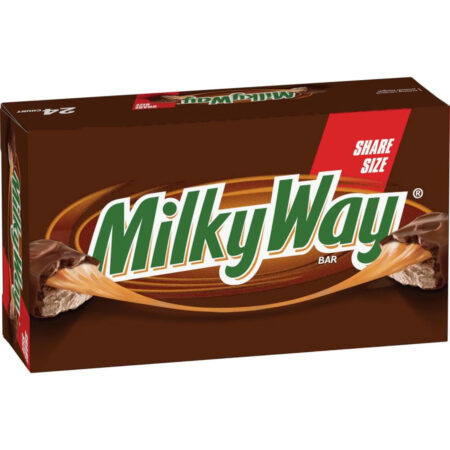 Milky Way Milk Chocolate Bars, Sharing Size, 3.63 Oz each, Pack of 24