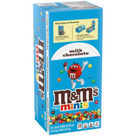 M&M'S Minis Milk Chocolate Candy, Family Size, 16.9 oz Candy Bag, Pack of 1