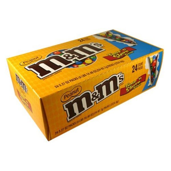 M&M Peanut, King Size, 3.27 Oz Each, Pack of 24