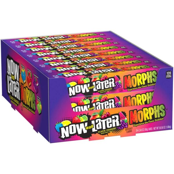 Now and Later Mixed Fruit Chews, Morphs Fruit Mix, 2.44 Oz each, Pack of 24