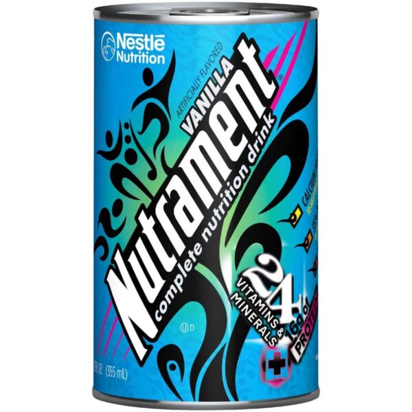 Nutrament Nutritional Drink, Vanilla Flavor, 1 Oz each, Pack of 12