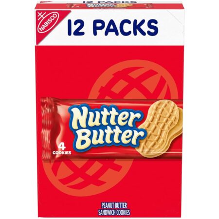 Nutter Butter Peanut Butter Sandwich Cookies, 1.92 Oz each, Pack of 12