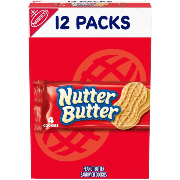 Nutter Butter Peanut Butter Sandwich Cookies, 1.92 Oz each, Pack of 12