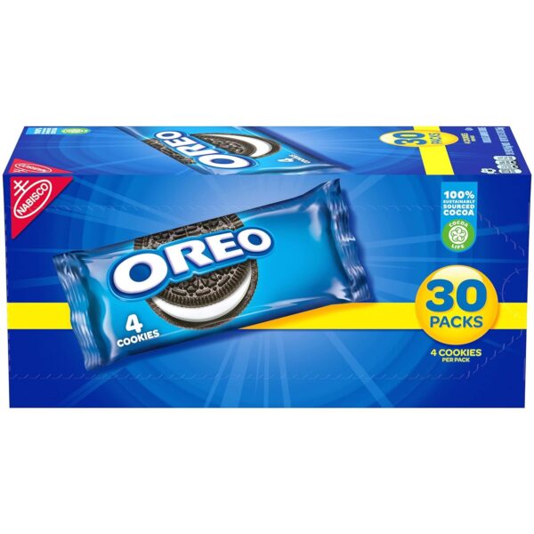 OREO Chocolate Sandwich Cookies, - 1.59 Oz each, Pack of 30