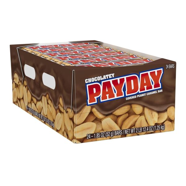 PAYDAY Chocolate Candy Bars, 1.85 oz, Pack of 24