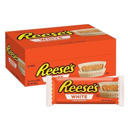 Reese's Peanut Butter Cup, White, 1.5-Oz Bars, Pack of 24