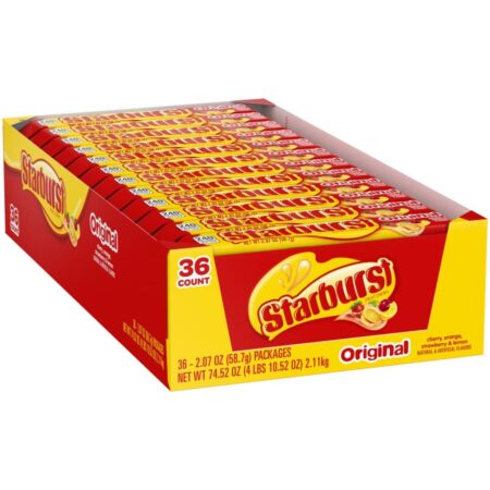 STARBURST Original Fruit Chews Candy, 2.07 Oz each, Pack of 36