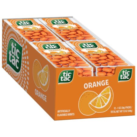 Tic Tac Orange Breath Mints, 1 Oz each, Pack of 12