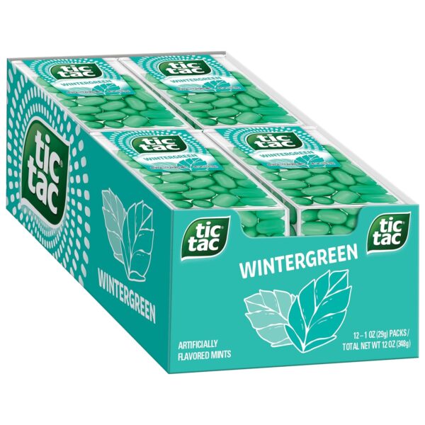 Tic Tac Wintergreen Breath Mints, 1 Oz each, Pack of 12