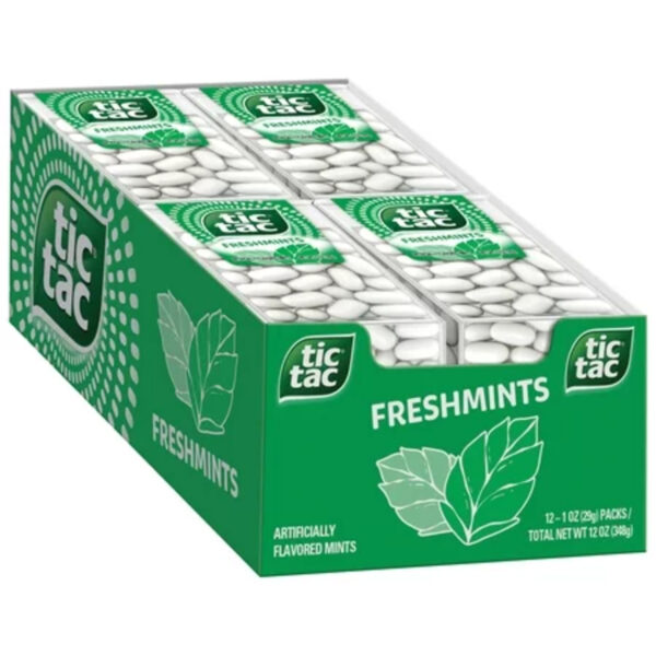 Tic Tac Freshmint Breath Mints, 1 Oz each, Pack of 12