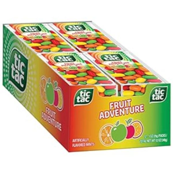 Tic Tac Fruit Adventure Breath Mints, 1 Oz each, Pack of 12