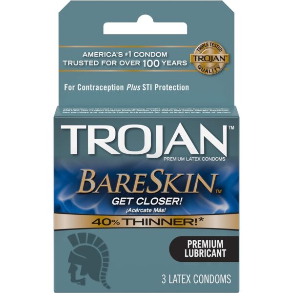 TROJAN Bare Skin Lubricated Condoms0.2 Each, 3 Count