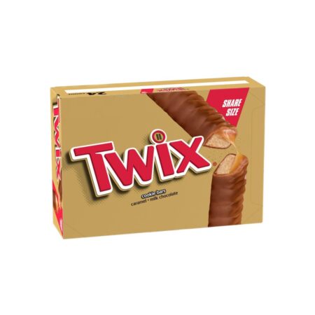 TWIX Caramel Chocolate Cookie Candy Bar Bulk Pack, Share Size, 3.02 oz Bar, Pack of 24