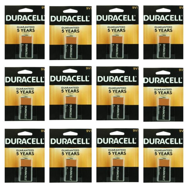 Duracell Coppetop 9 Volt Battery, Pack of 12