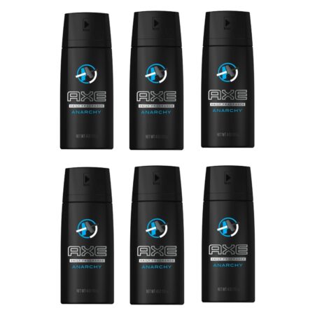 Axe Daily Fragrance Body Spray, Anarchy for him, 4 oz, Pack of 6