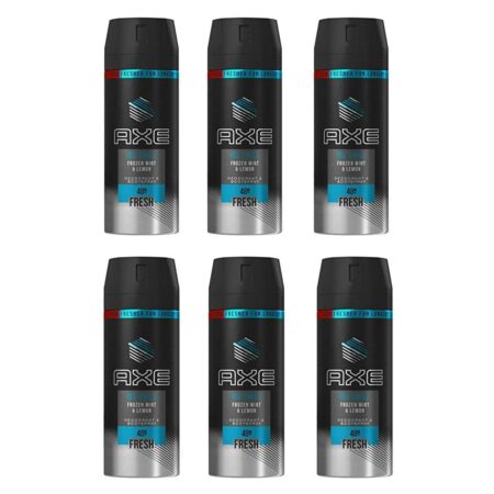 AXE Deodorant Body Spray, Ice Chill, 5.07 Oz (150 Ml) each, Pack of 6