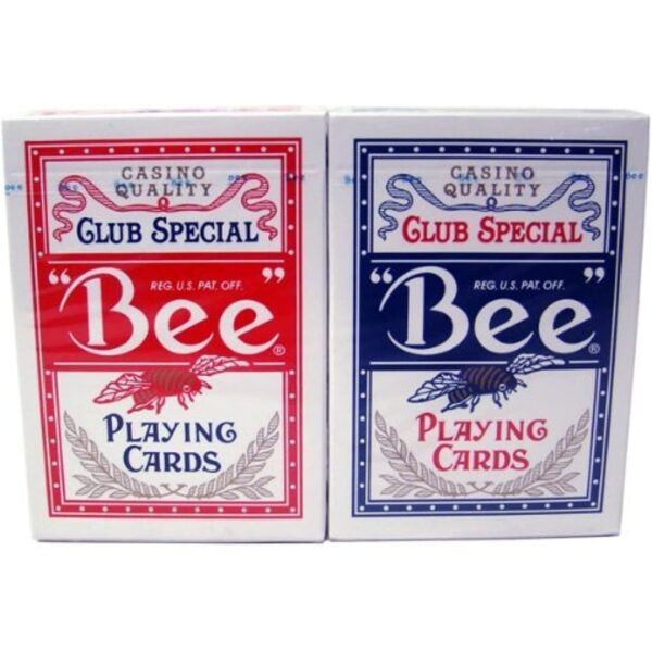 Bee US Playing Card, No. 92 Diamond Back Club Special, Red/Blue, 12 Count