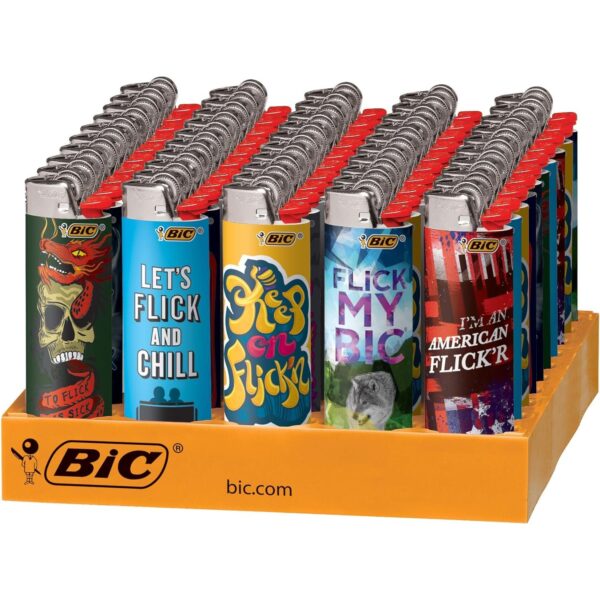 BIC Special Edition Flick My BIC Series Lighters, 50-Count Tray