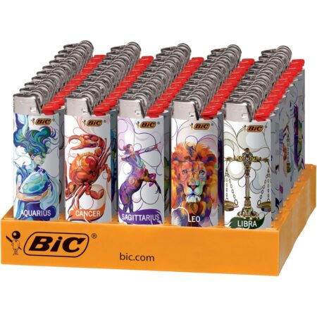 BIC Special Edition Astrology Series Lighters, 50-Count Tray