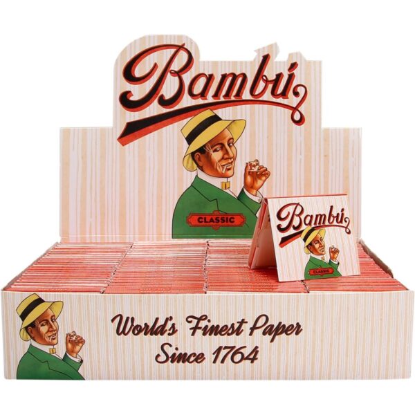 Bambu Cigarette Rolling Papers, 0.17Oz each booklet, 100 Booklets