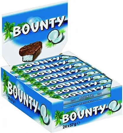 Bounty Bar Milk Chocolate Covered Coconut, Pack of 24