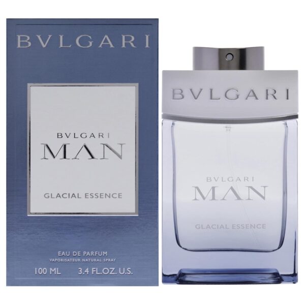 Man Glacial Essence by Bvlgari for Men, EDP Spray, 3.4 oz, 1 Count