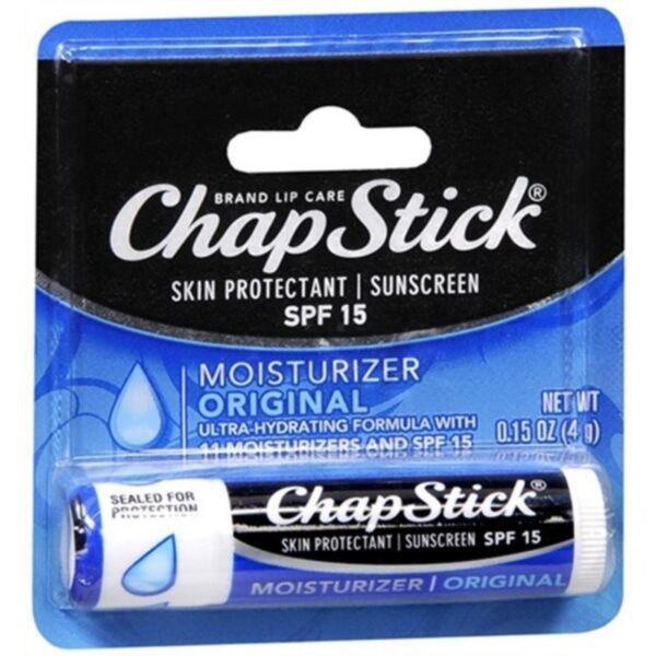 ChapStick Skin Protection Sunscreen Moisturizer, Original, 0.15 oz, Pack of 12