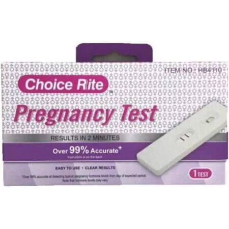 Choice Rite Pregnancy Test Strips, Early Detection, Pack of 1