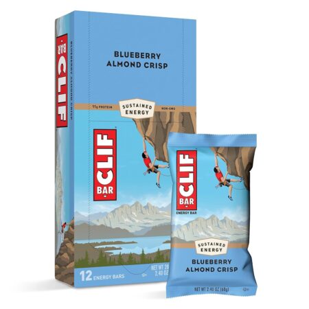 CLIF BARS Energy Bars, Blueberry Almond Crisp, 2.4 Oz each, Pack of 12