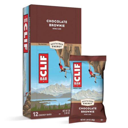 CLIF BARS Energy Bars, Chocolate Brownie, 2.4 Oz each, 12 Count