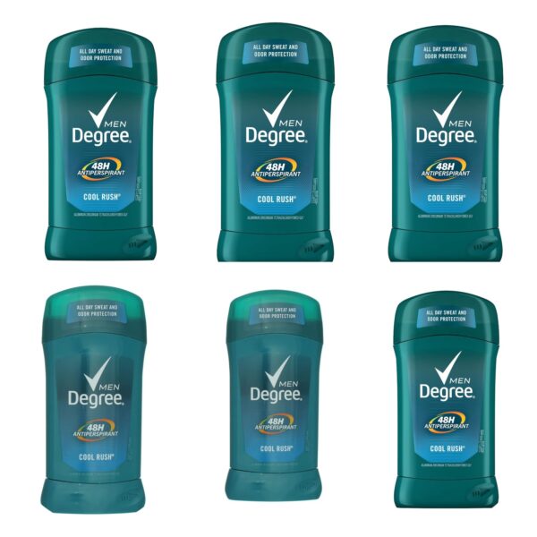 Degree Men Original Antiperspirant Deodorant, Cool Rush, 2.7 oz each, 6 Count